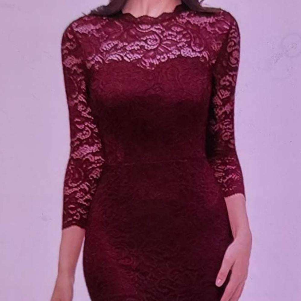 2XL Burgandy Lace Dress